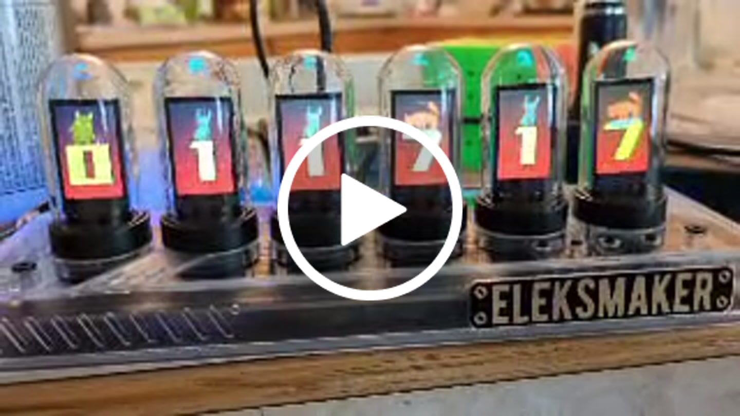 Customer video review of EleksMaker EleksTube IPS PR2 — Transparent Edition Nixie Tube Clock