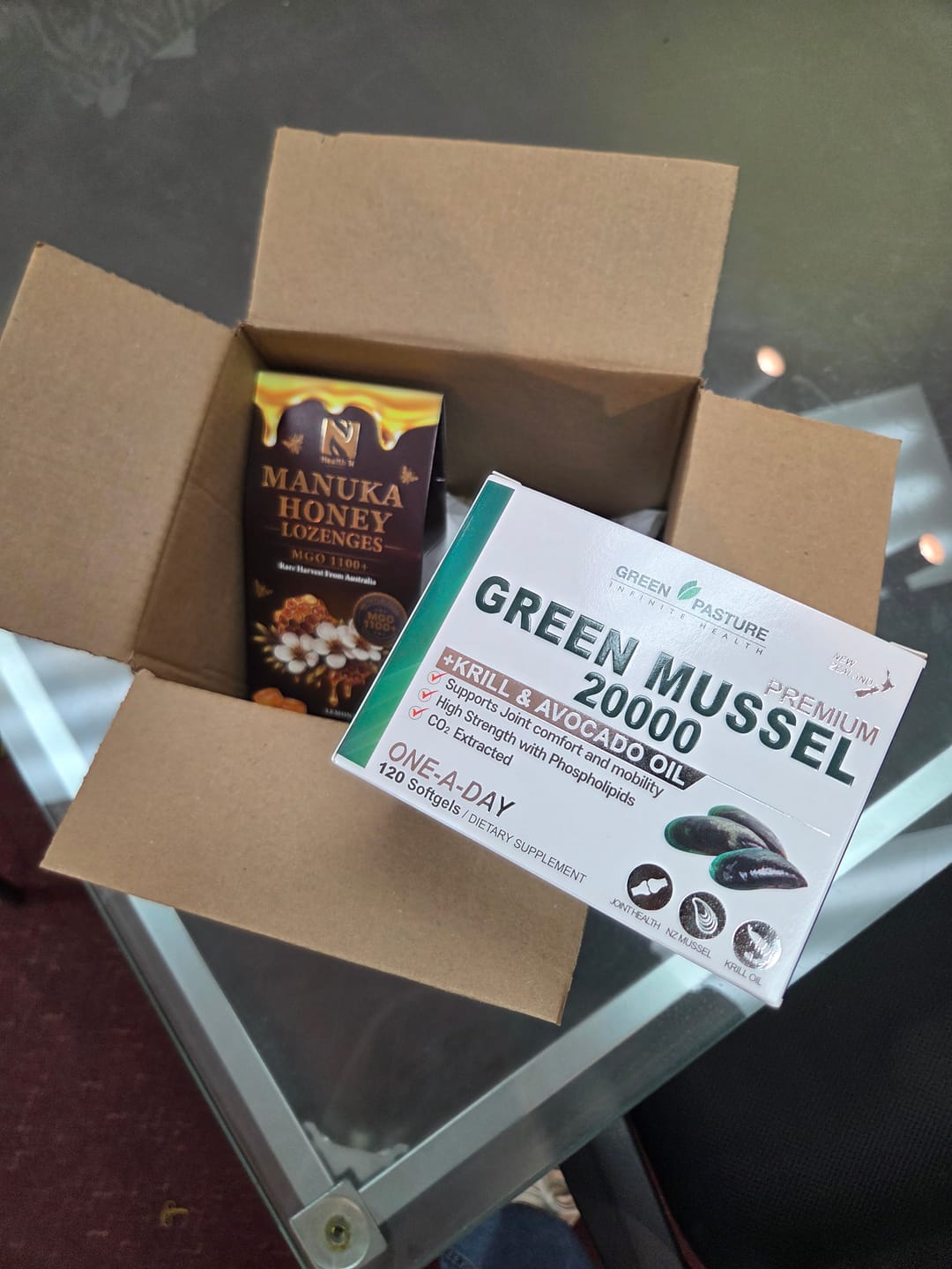 Customer photo review of Green Pasture NZ Green Mussel Oil 20000mg