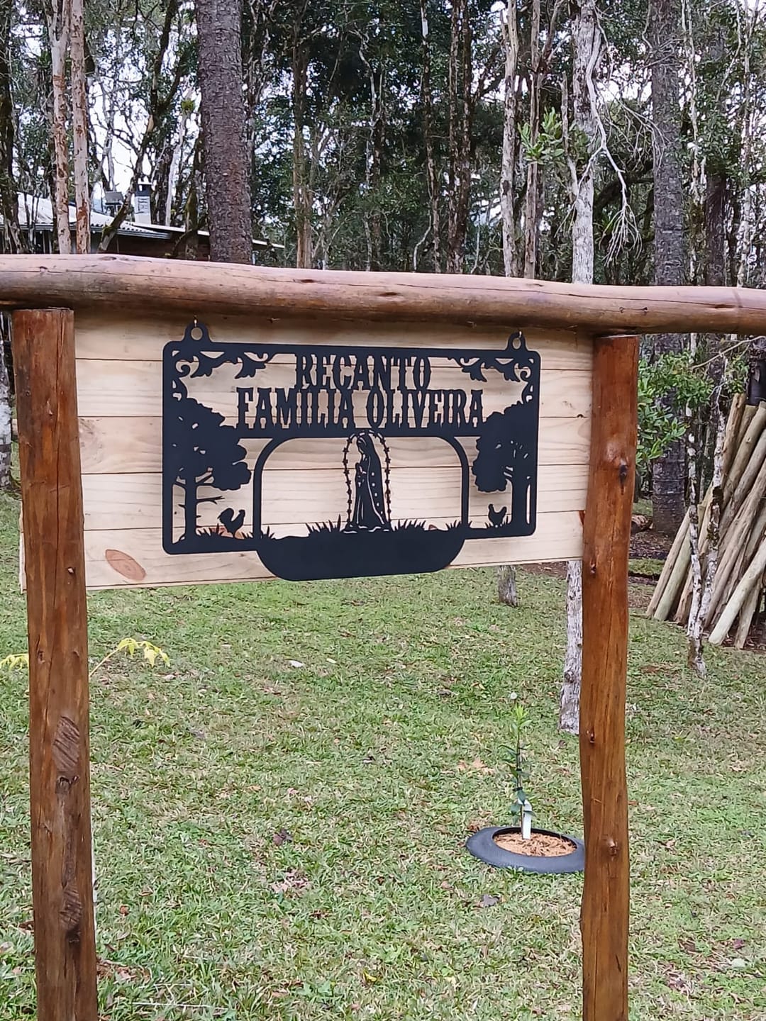 Customer photo review of Placa de Metal Personalizada - Fazenda