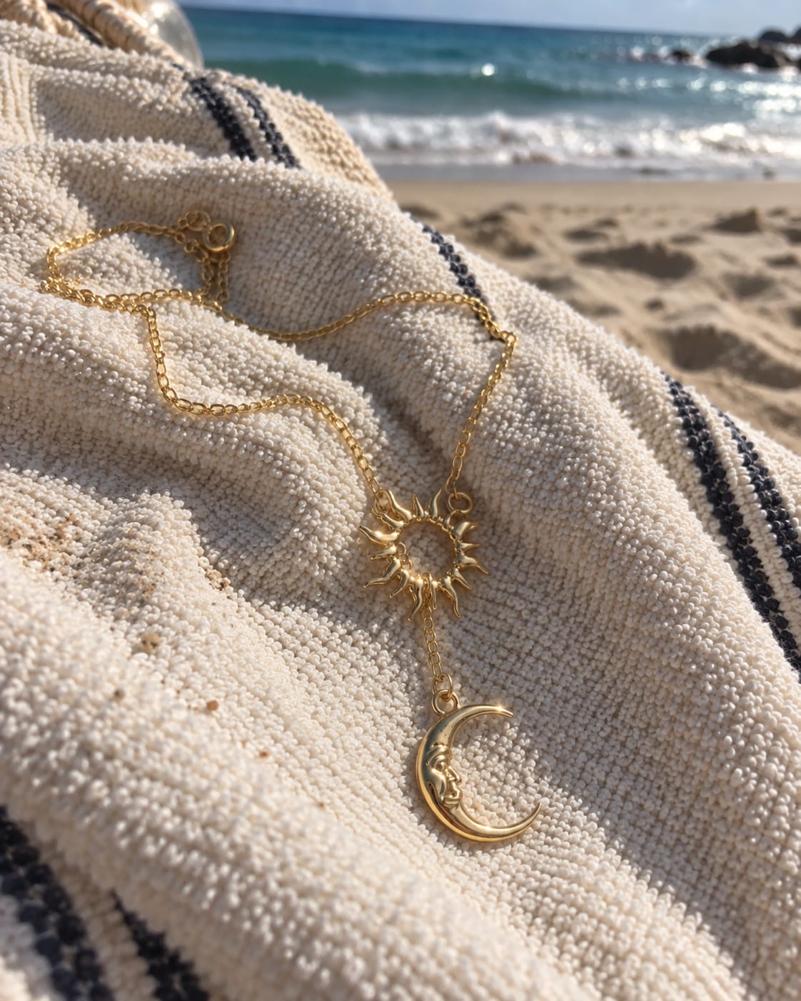 Customer photo review of Suna and Luna Necklace