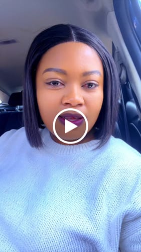 Customer video review of Vietnamese Super Double Drawn Bone Straight 5x5 Glueless Closure 10" Natural Black Wig
