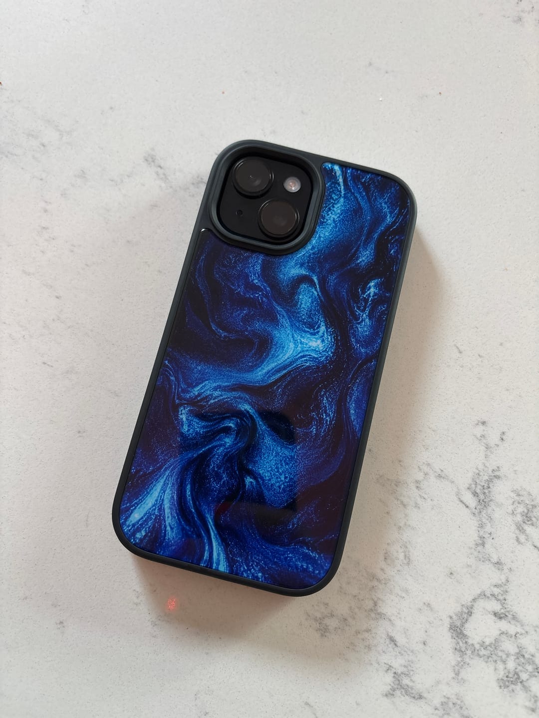 Customer photo review of Celestial Designer iPhone 15 Case – Star Cascade | MagSafe