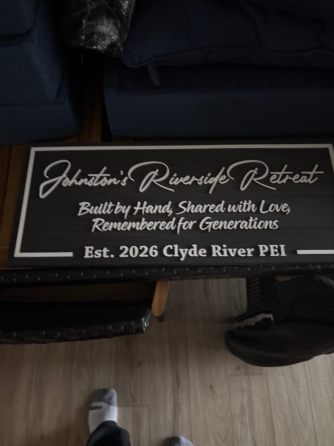 Customer photo review of Family Name Wooden Sign