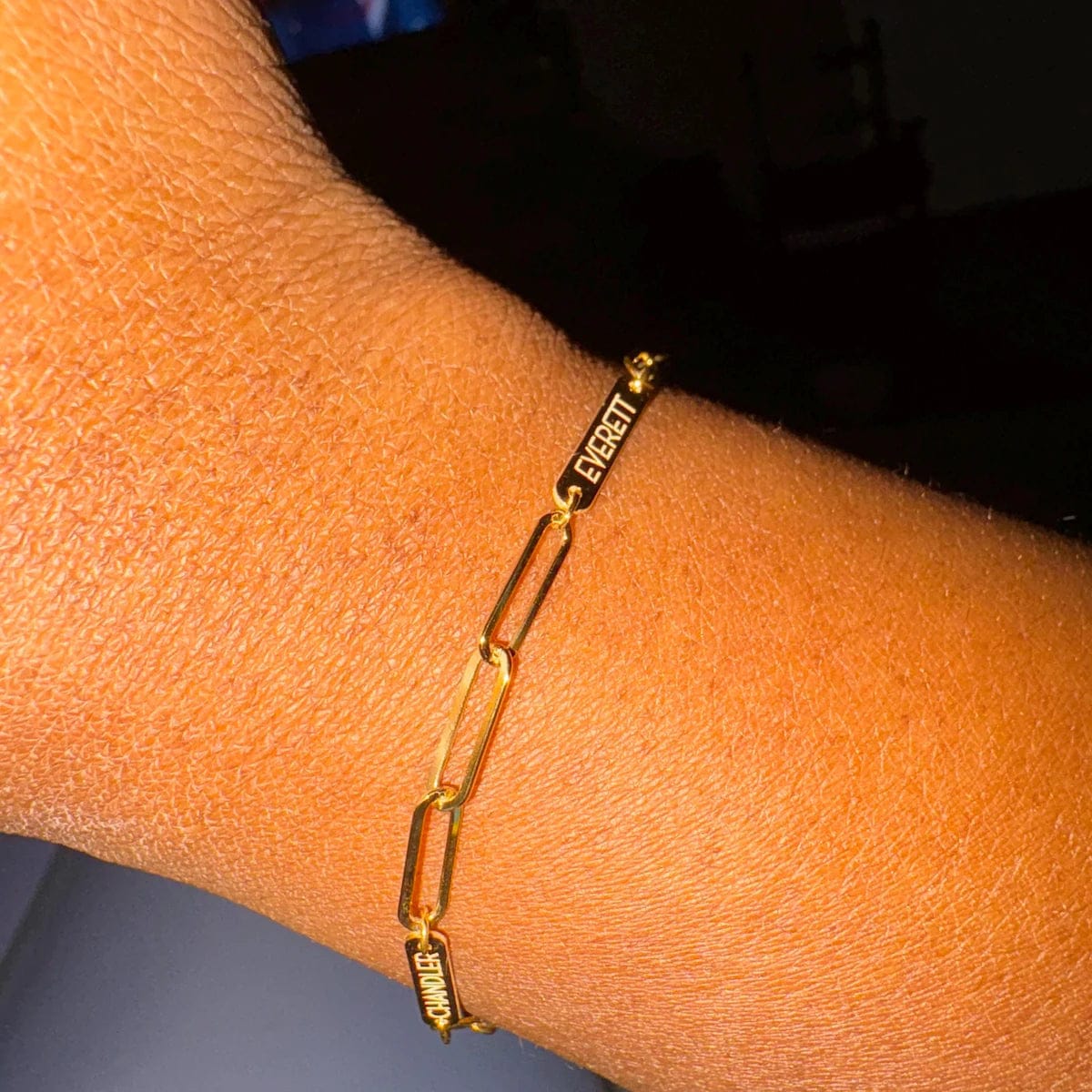 Customer photo review of Personalized bracelet with engravings