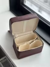 Customer photo review of Double-Layer PU Makeup and Skincare Storage Box with Zipper