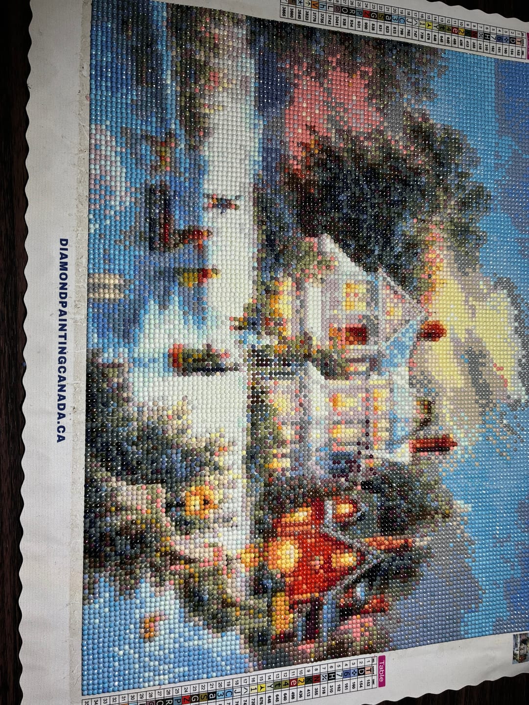 Customer photo review of Full Drill - 5D DIY Diamond Painting Kits Winter Landscape Cottage