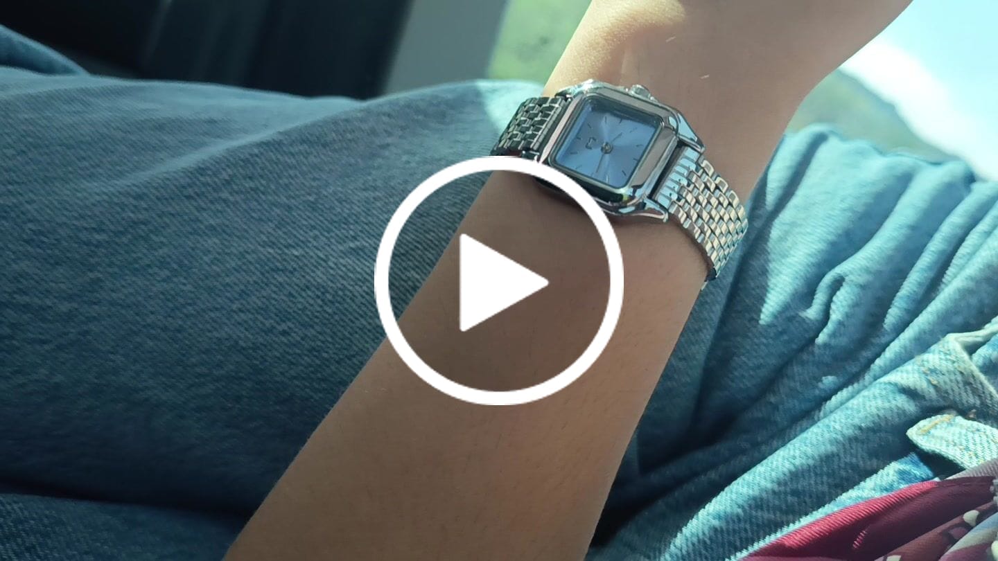 Customer video review of Reloj ~ Hampton Silver-Soft Blue