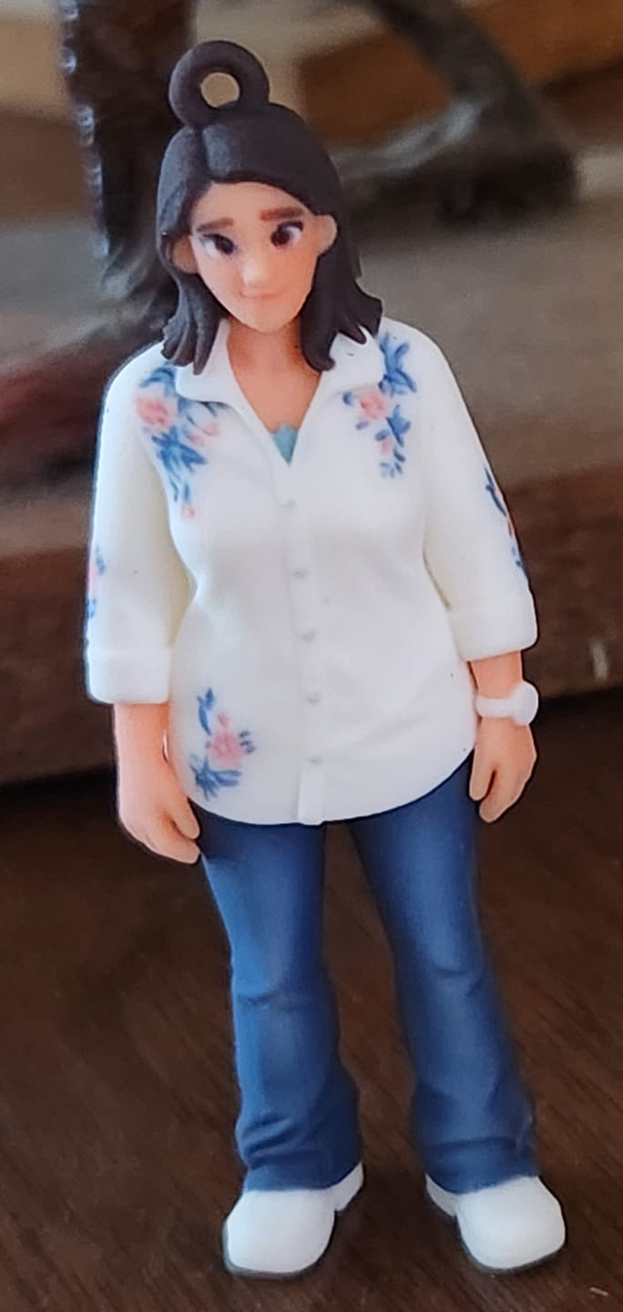 Customer photo review of Custom 3D Figure Keychain