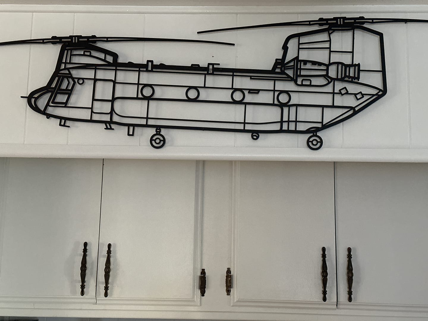 Customer photo review of Chinook CH-47 Silhouette Metal Wall Art