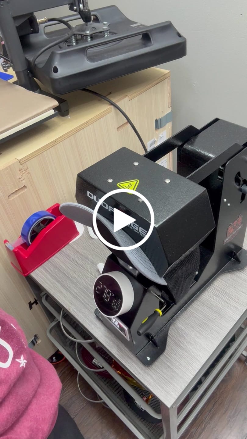 Customer video review of DuoForge Automatic Dual-Heat platen Cap Heat Press