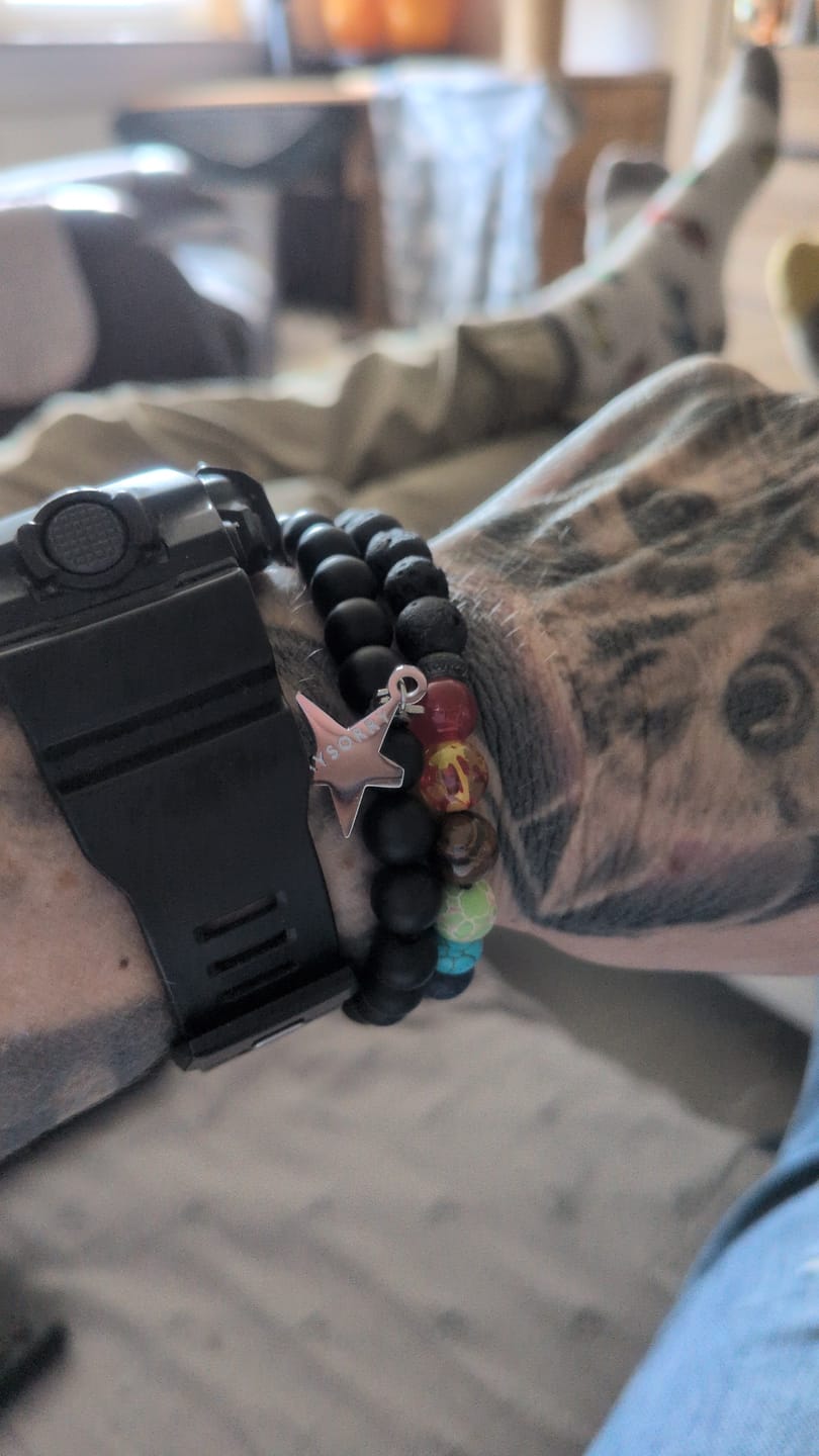 Customer photo review of »Seelen-Balance« Blockadenlöser-Armband aus echten Onyx-Perlen inkl. abgebrochenem Stern