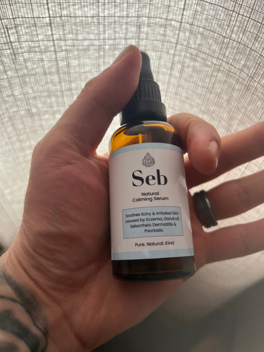 Customer photo review of Seb Natural Calming Serum