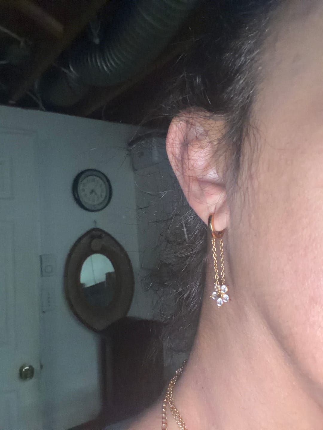 Customer photo review of Blooming Petal Crystal Earrings