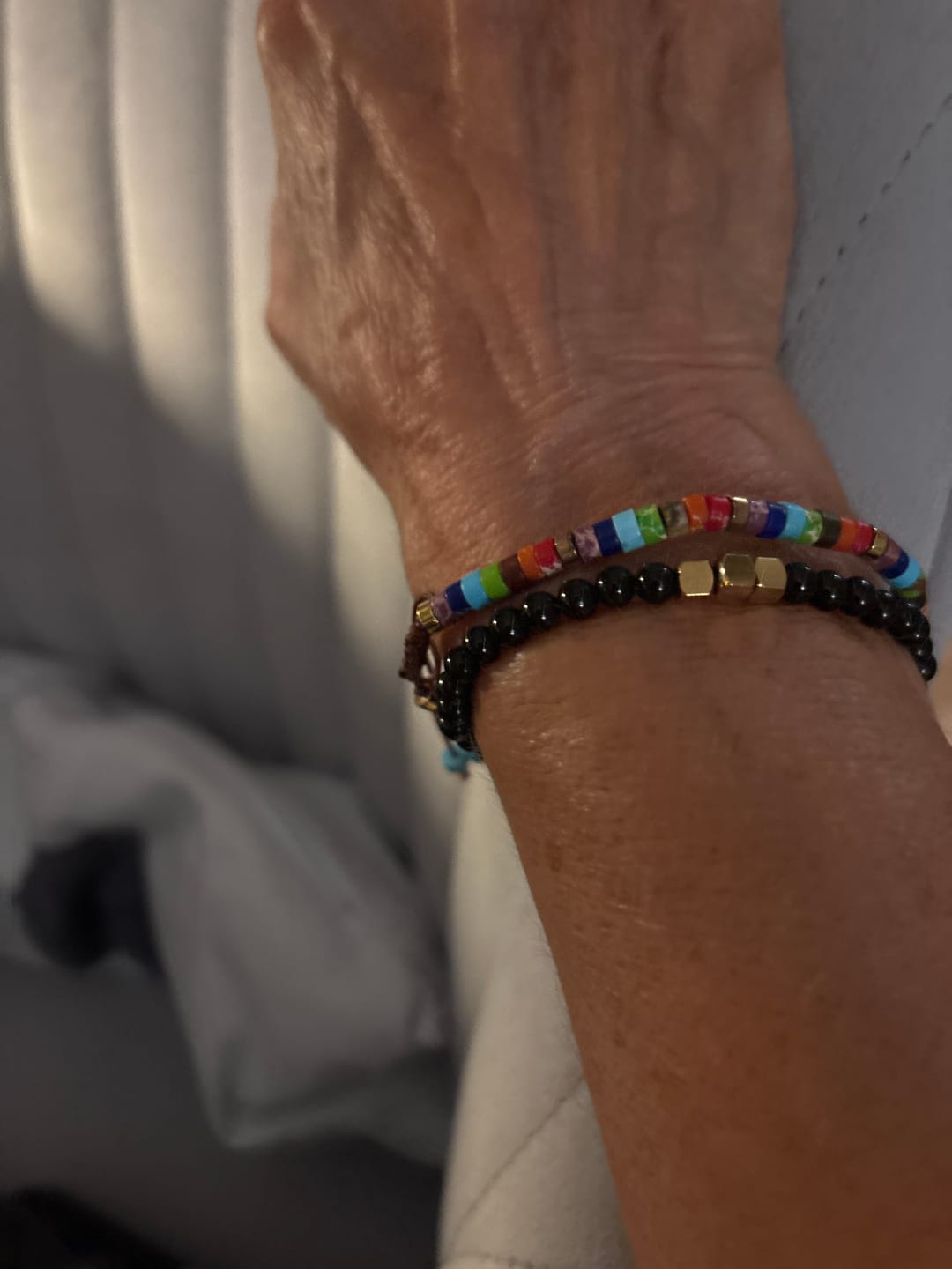 Customer photo review of 7 Chakren Energiearmband aus Jaspis