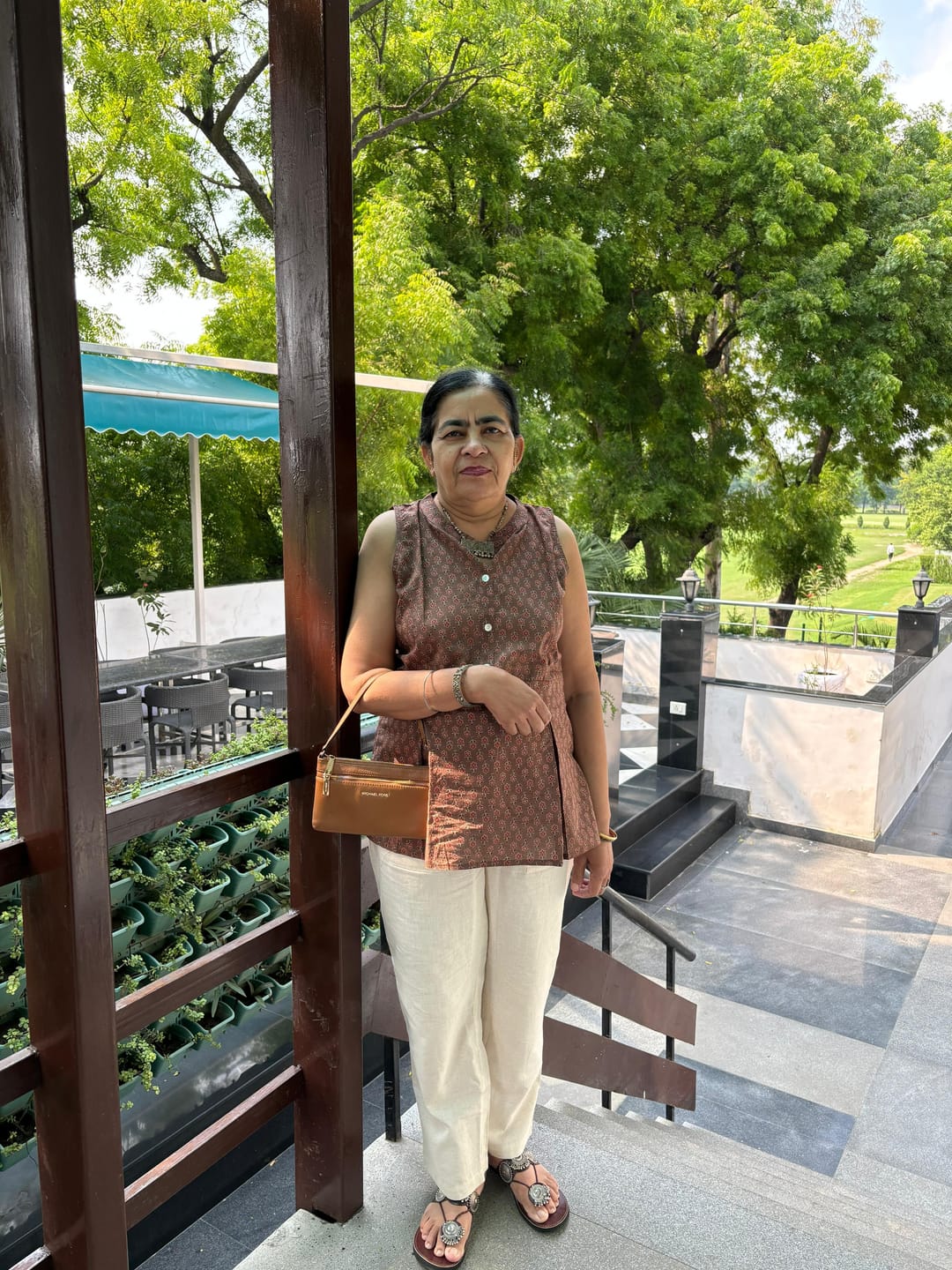 Customer photo review of Women Black Cotton Straight Pant