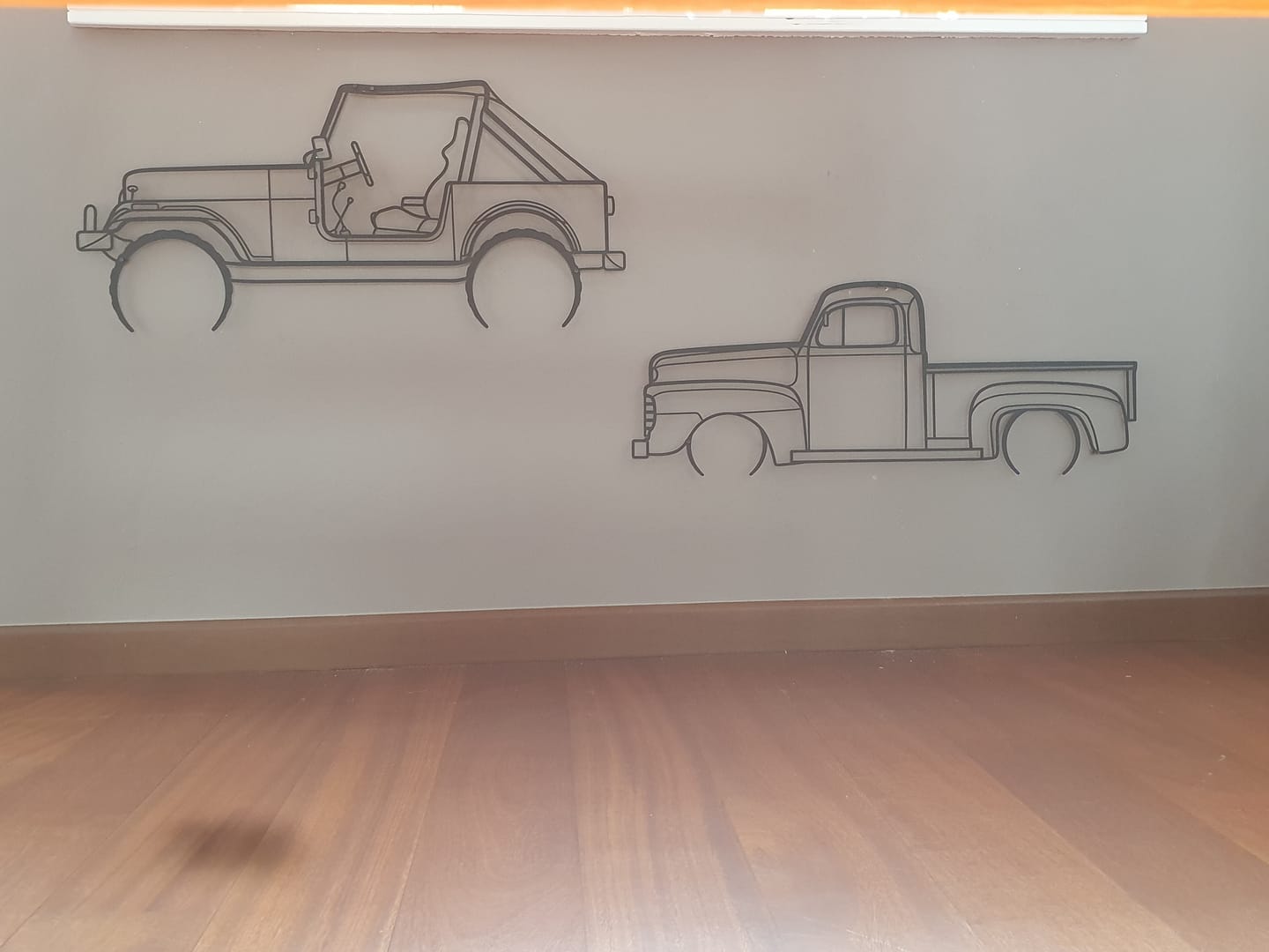 Customer photo review of F1 1948 Pickup Detailed Silhouette Metal Wall Art