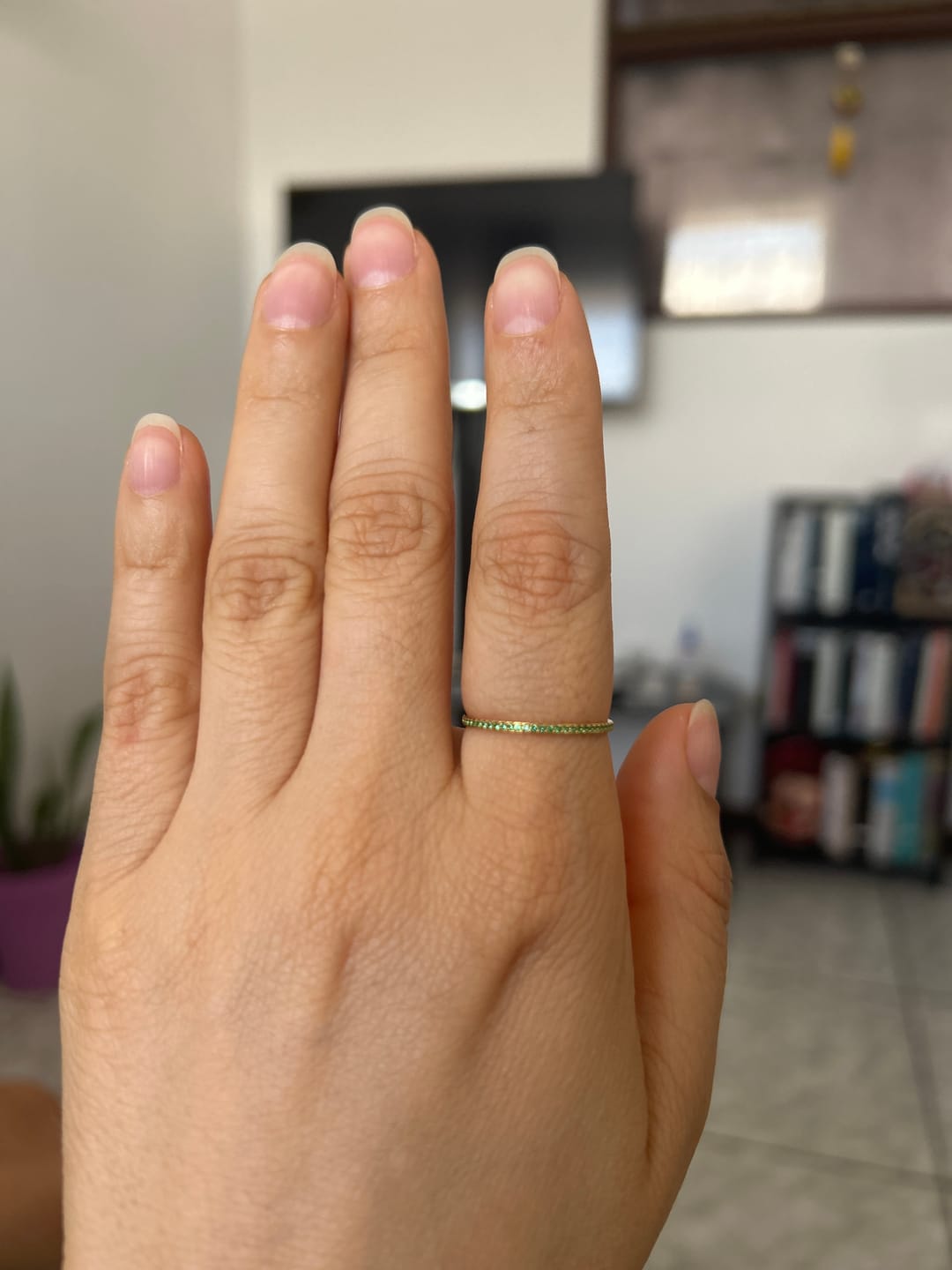 Customer photo review of Emerald Eternity Crystal Ring