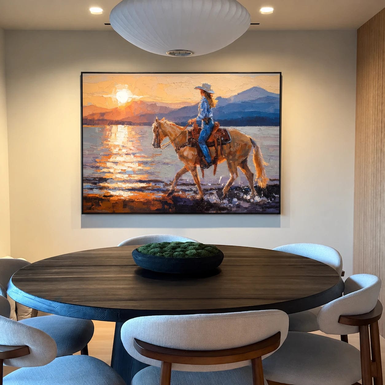 Customer photo review of Western Landscapes Art｜Golden Shore Rider