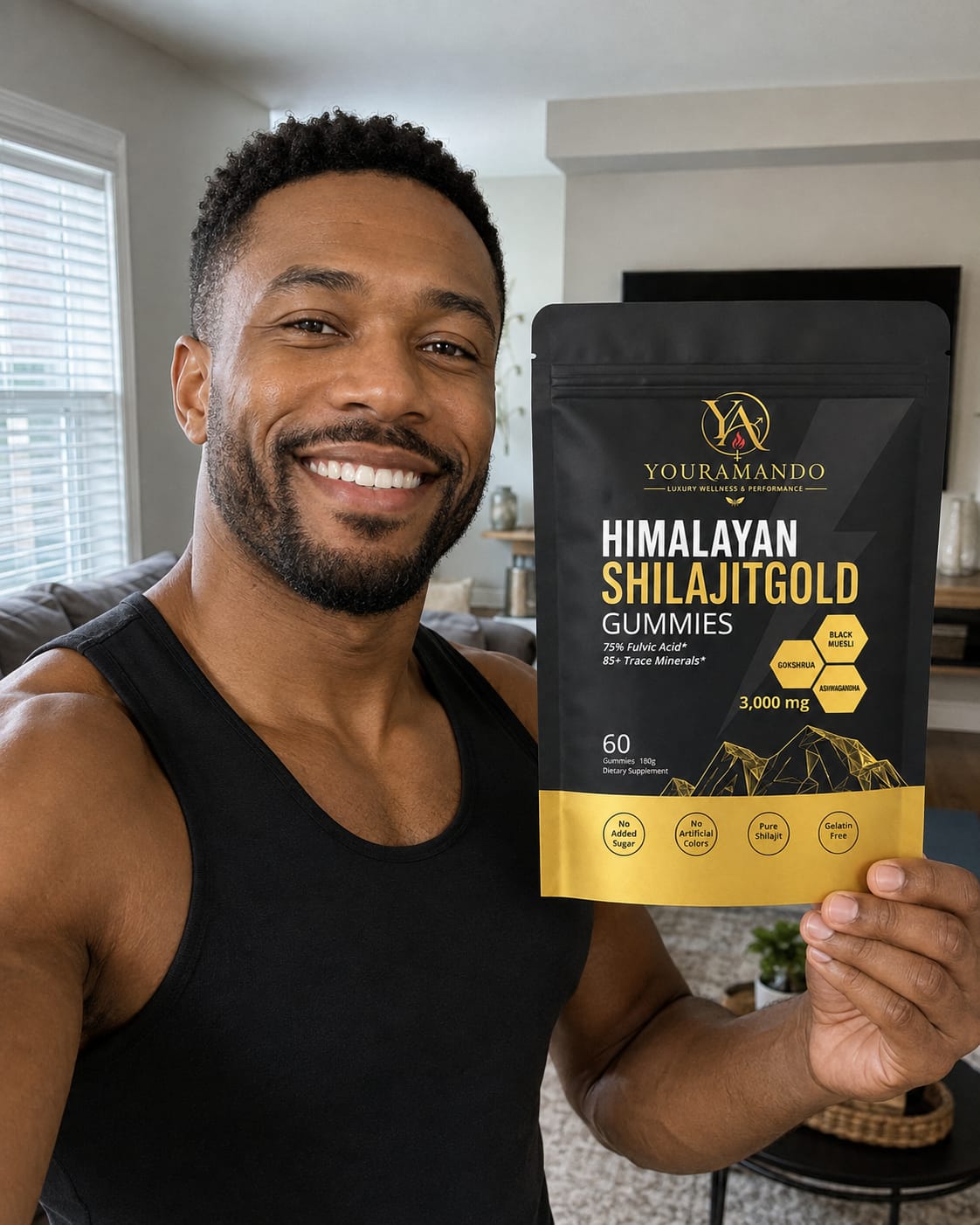 Customer photo review of Your Amando Shilajit Gold Gummies for Men