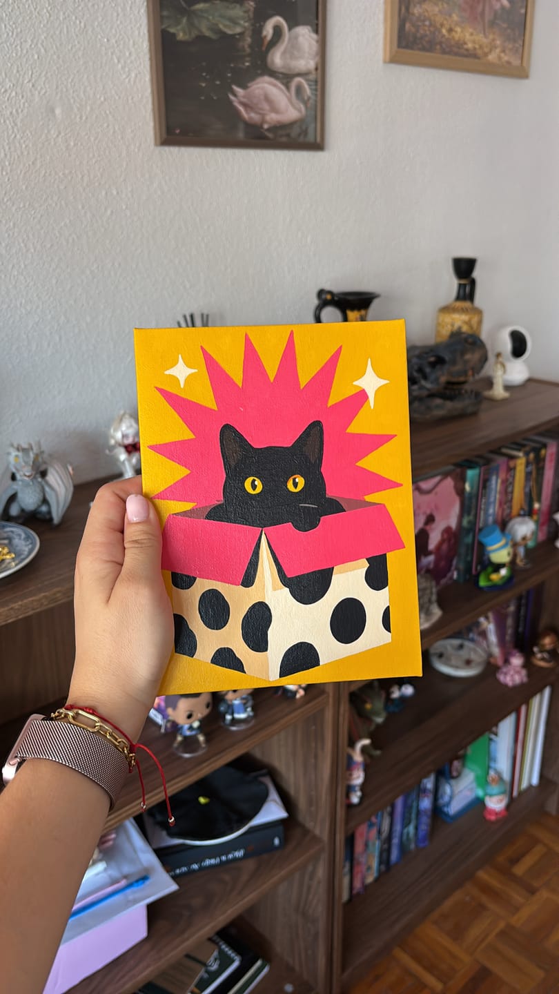 Customer photo review of 6 Mini Paintings - Feline Friends Set