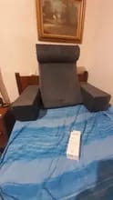 Customer photo review of Large Memory Foam Reading & TV Pillow with Armrests