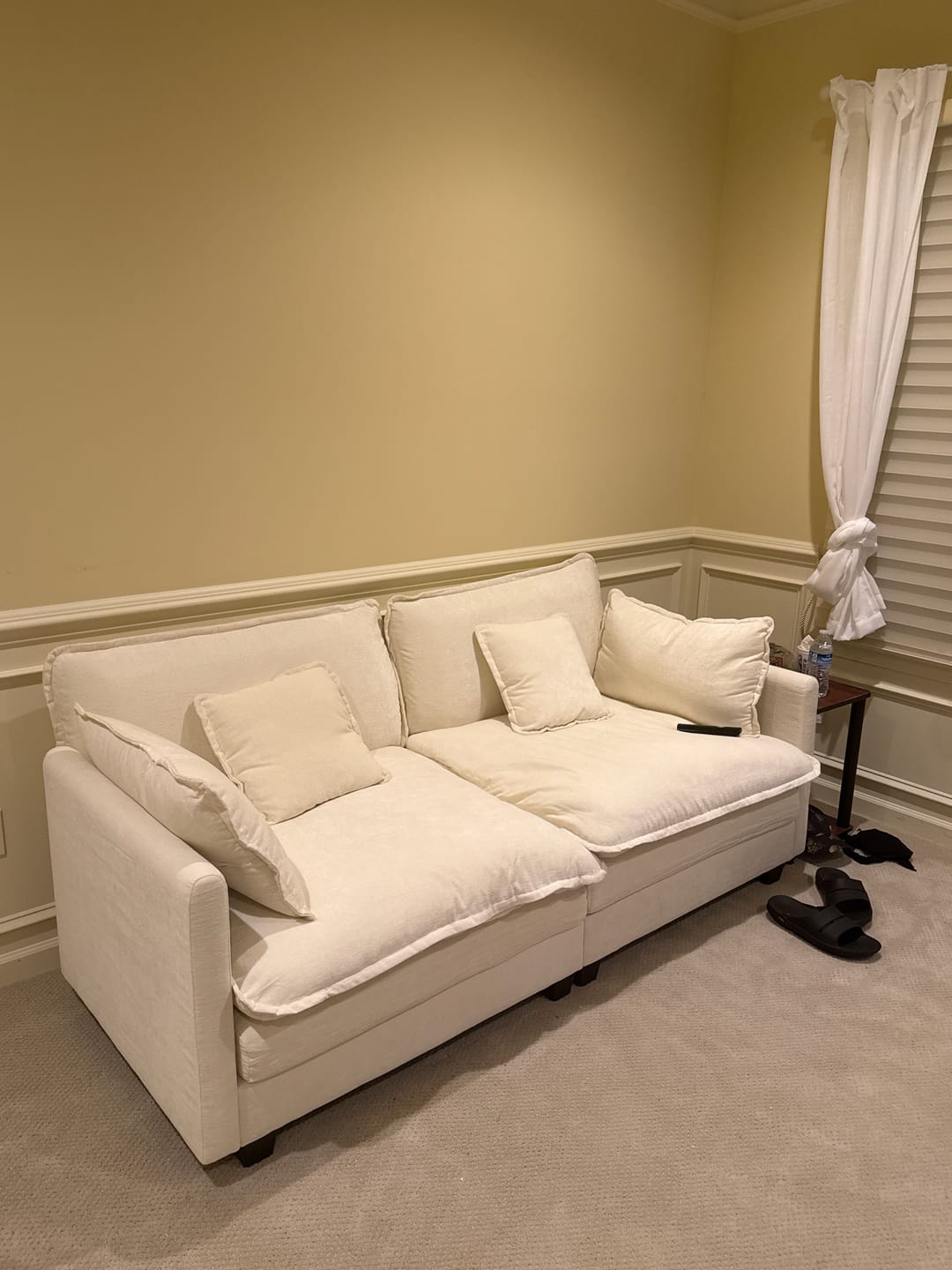Customer photo review of 149.2 Inch Cloudy Luxury Thickened Cushion Modular Sofa