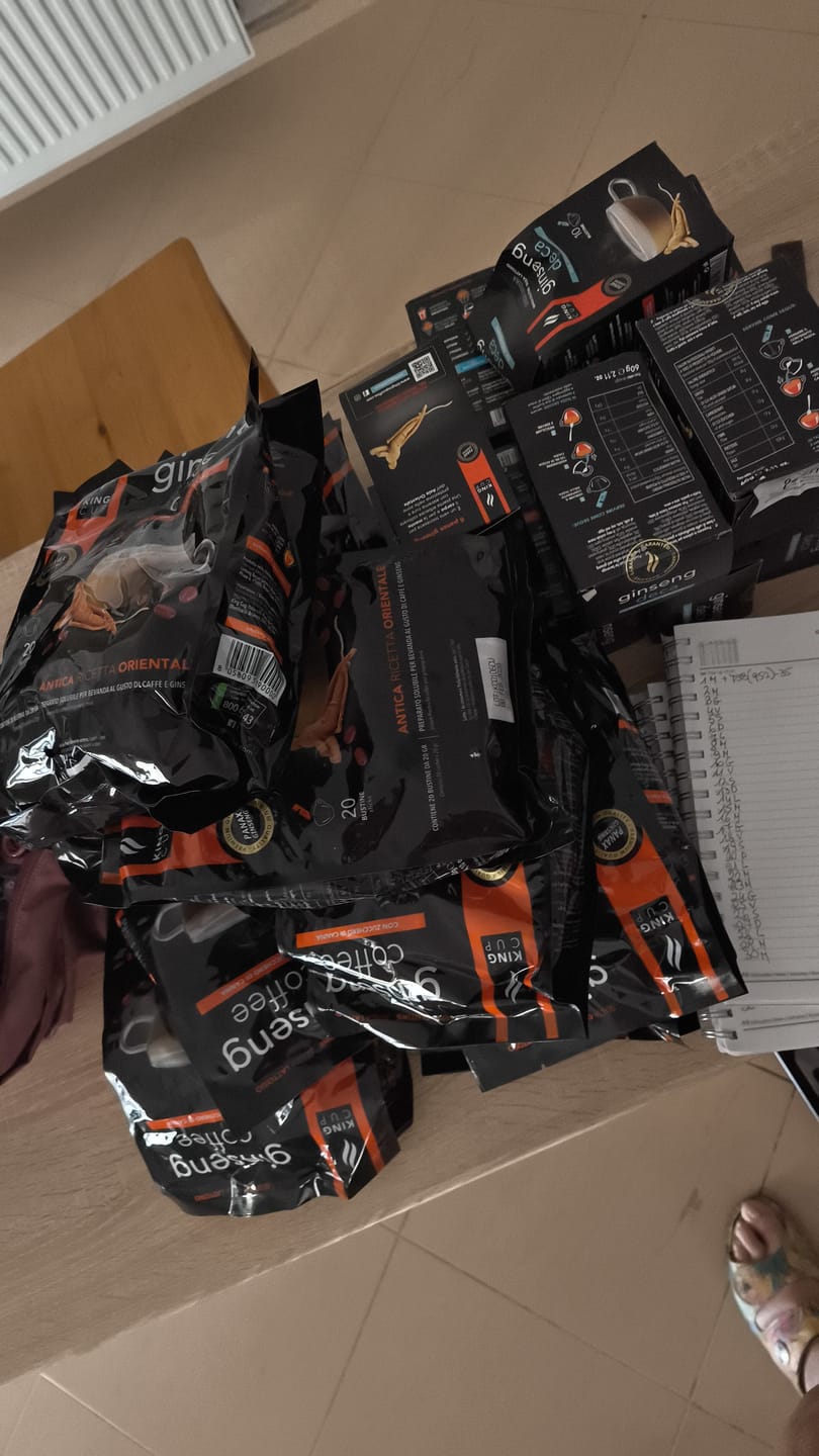 Customer photo review of 240 bustine di Caffè al Ginseng con zucchero di canna