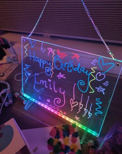 Customer photo review of GlowSketch™ – LED Drawing & Message Board