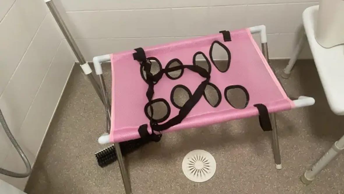 Customer photo review of FreshPaws™- Foldable Pet Bathing Stand