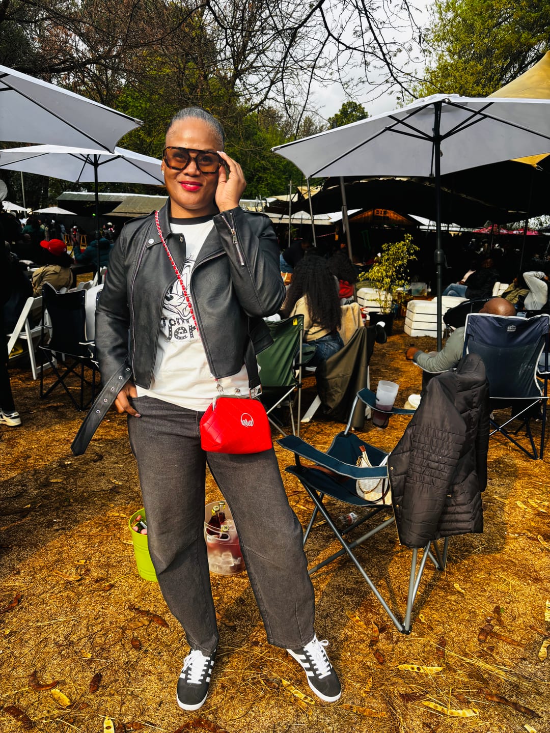 Customer photo review of ERA Mini Kisslock Chain Bag – Red