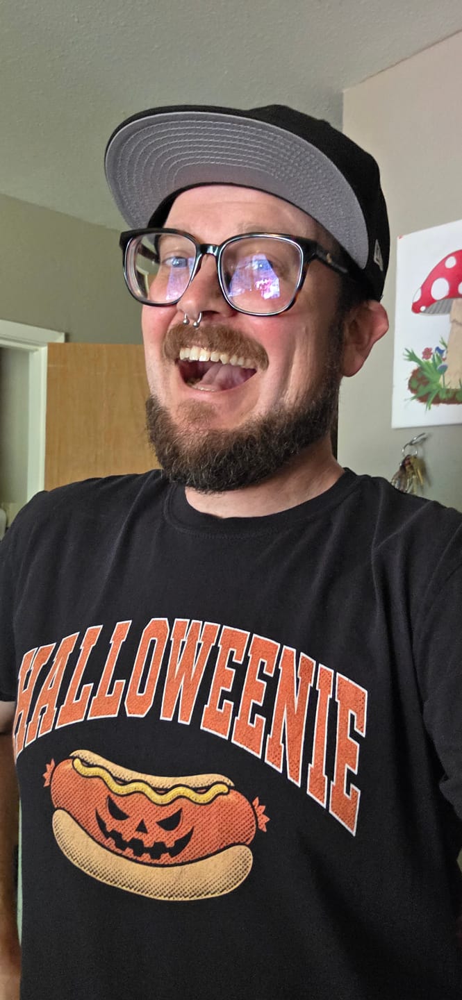 Customer photo review of Halloweenie — Premium Tee