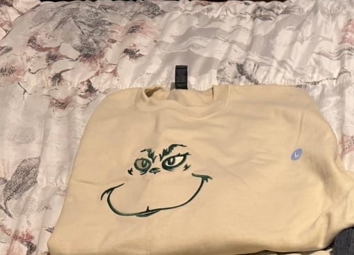 Customer photo review of Embroidered Spirit of Christmas Sweatshirt