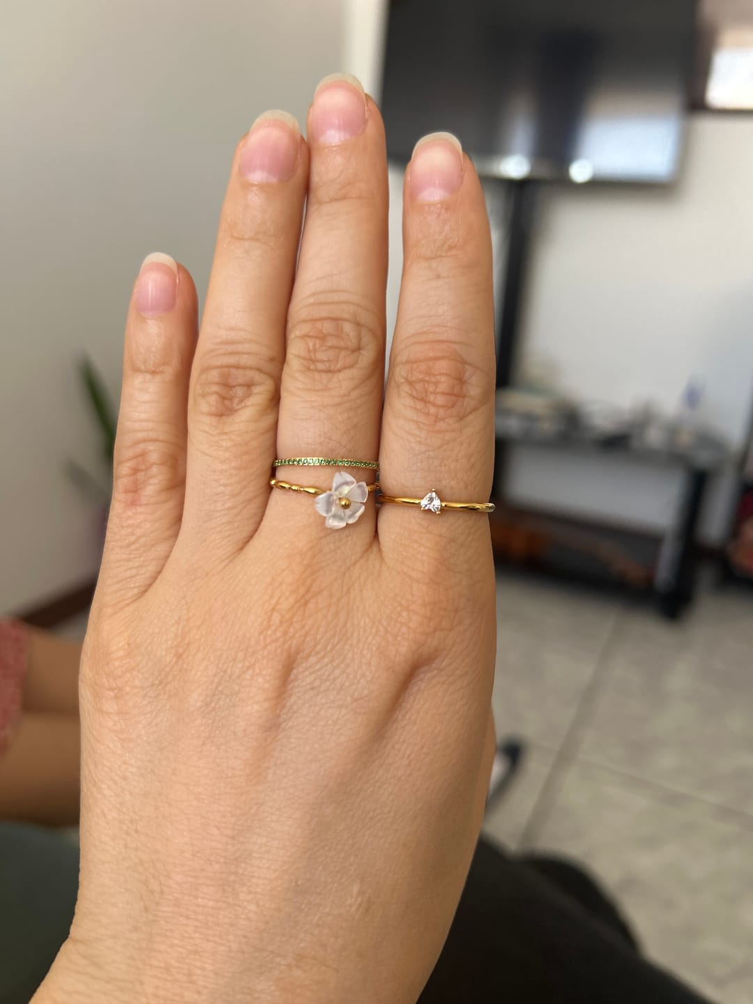 Customer photo review of 'Small Love' Crystal Heart Ring