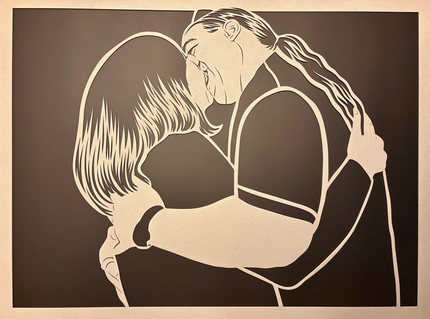Customer photo review of Custom Metal Portrait