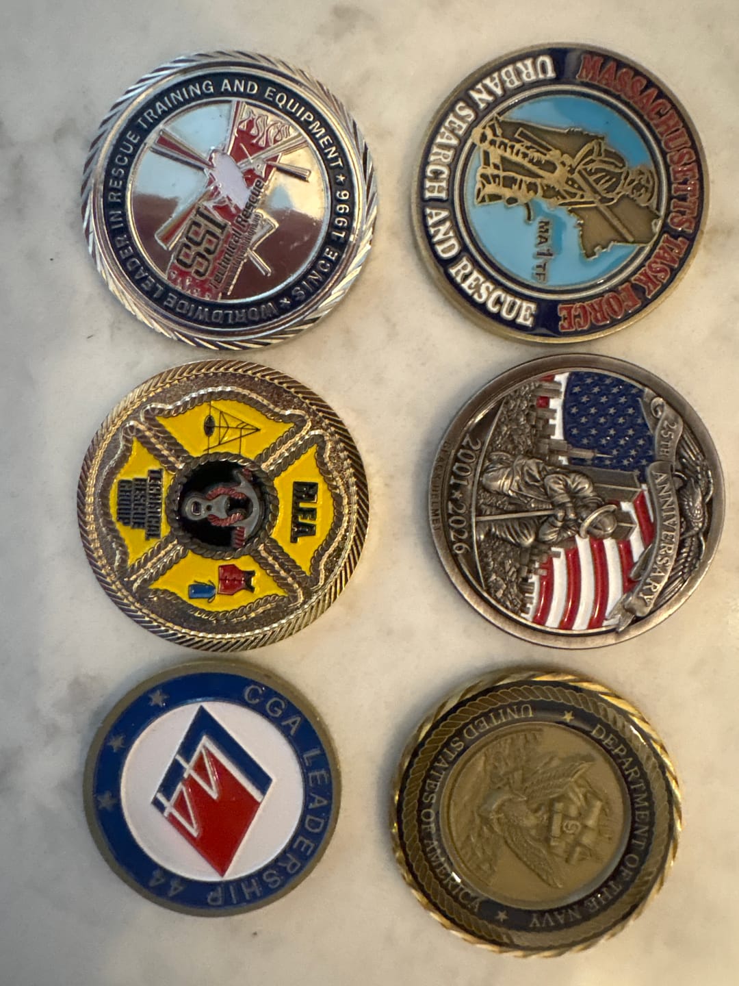 Customer photo review of PREORDER - Never Forget 25th Anniversary 9/11 Firefighter Challenge Coin