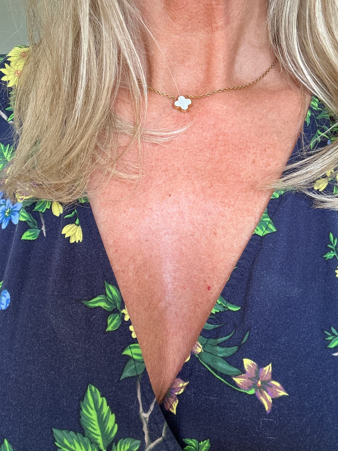 Customer photo review of White Clover Necklace
