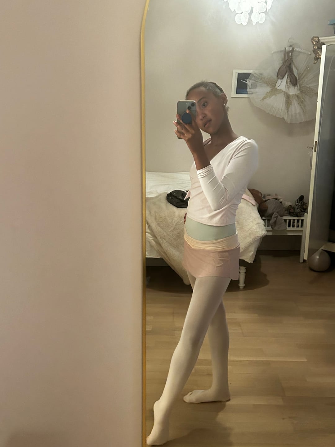Customer photo review of NEW IMPROVED Ballet Tights Convertible - Pink