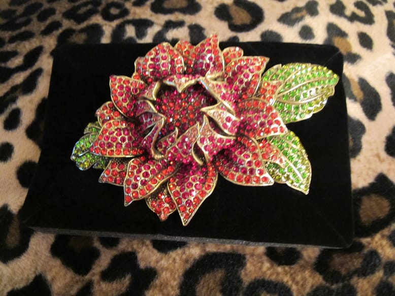 Customer photo review of Heidi Daus® "Late Bloomer" Crystal Floral Pin/Brooch