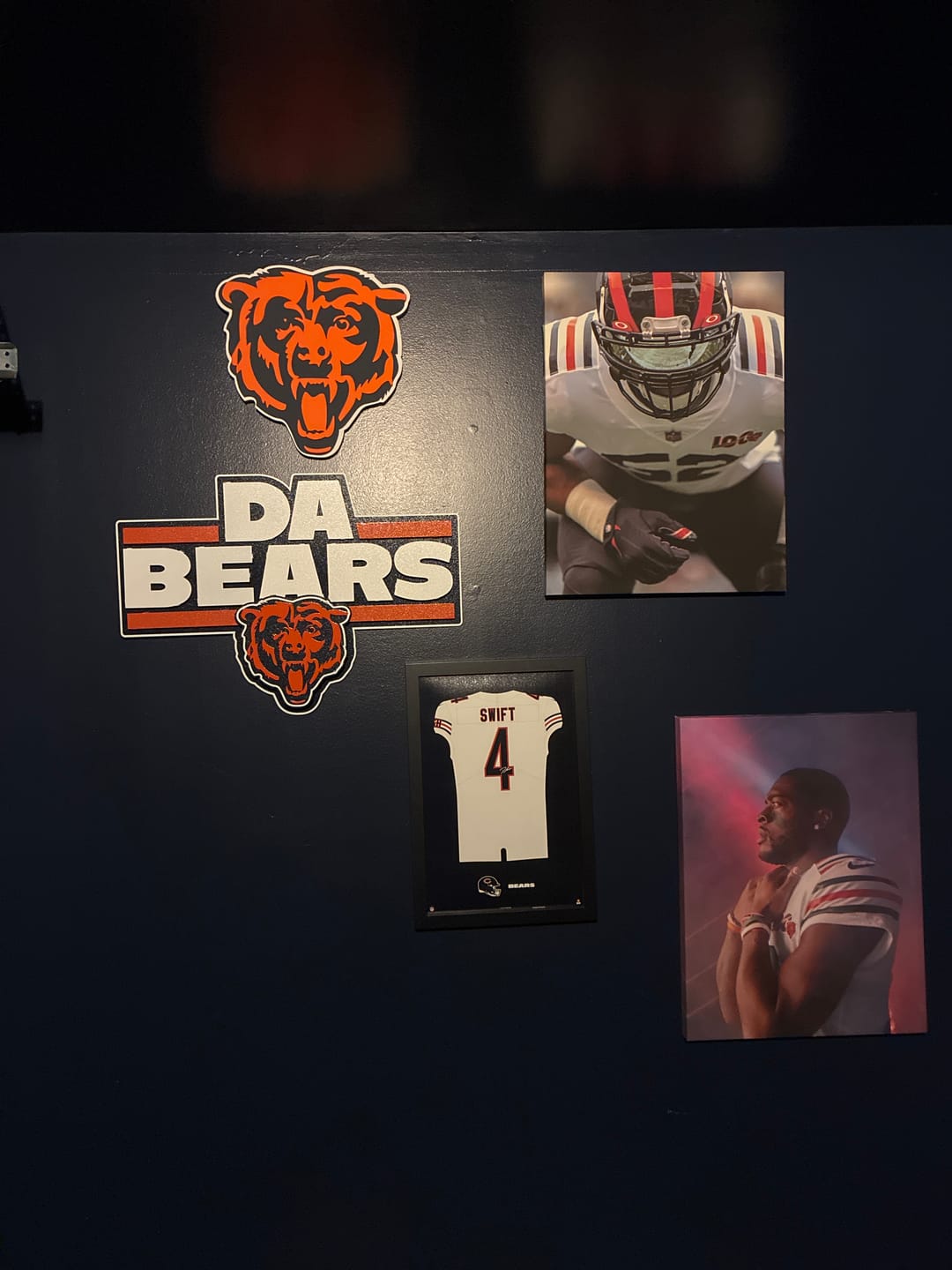 Customer photo review of Chicago Bears - Hex Head EXCLUSIVE "Da-Bears" Wordmark 3D Metal Wall Art