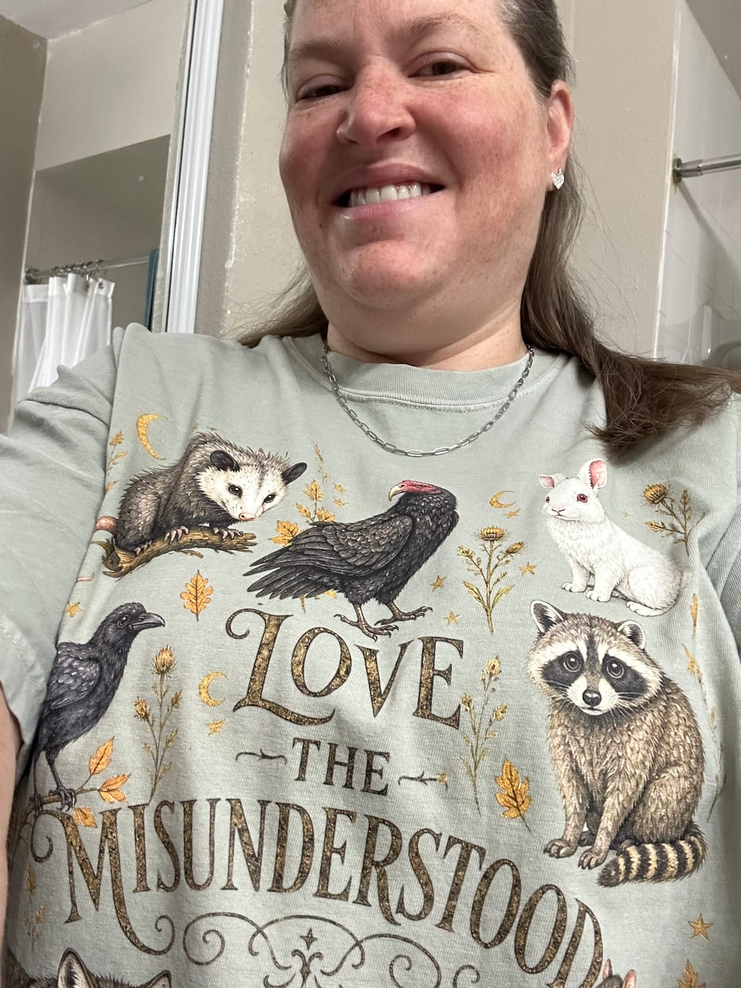 Customer photo review of Love the Misunderstood Woodland Creatures T-Shirt