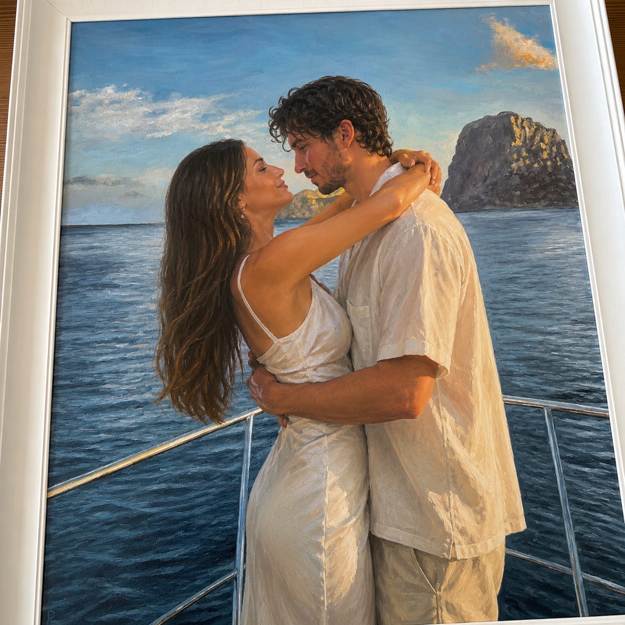 Customer photo review of Custom Couple Oil Portrait From Photo | The Art Edit