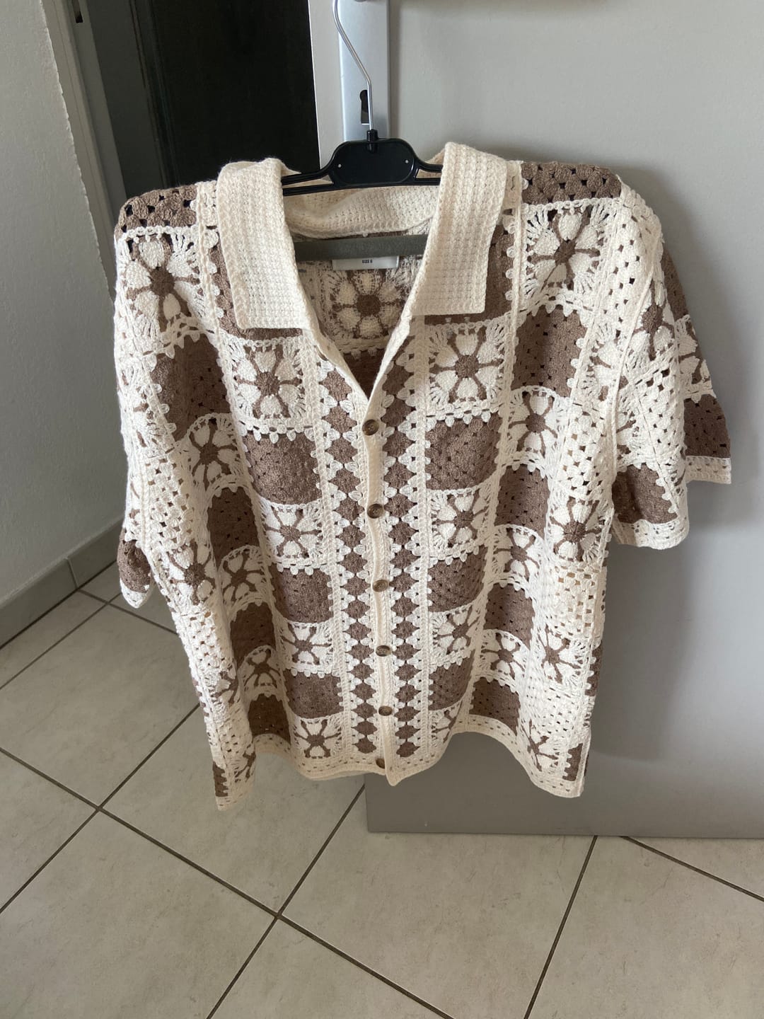Customer photo review of Chemise crochet beige / marron