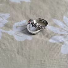Customer photo review of Dazzling CZ Star Charm Silver-Tone Hoop Earrings