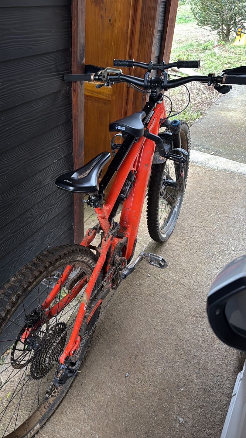 Customer photo review of Shotgun Pro Combo — Silla MTB para Niños con Manubrio
