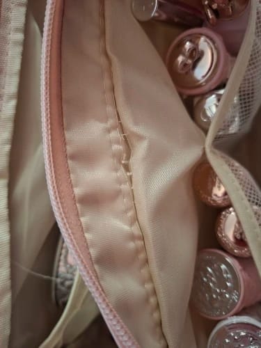 Customer photo review of Large Capacity PU Leather Travel Makeup and Toiletry Bag