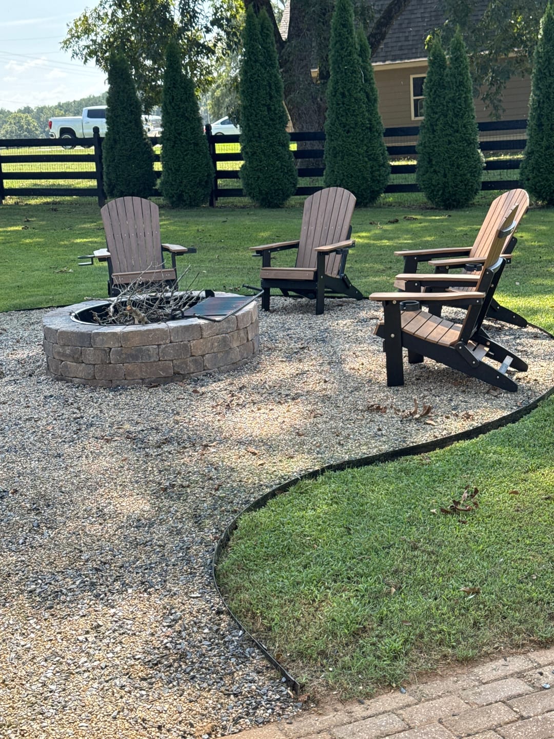 Customer photo review of Folding Adirondack Chair with Built in Footrest & Cup/Wine Holders King Size