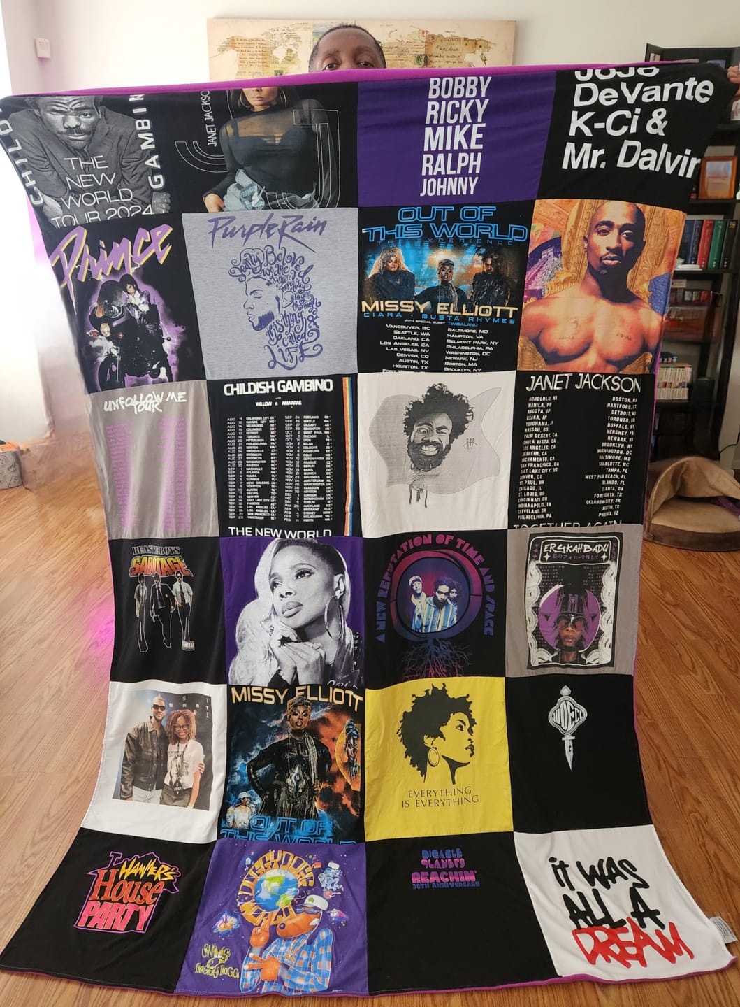Customer photo review of Quilts for Large and XL T-Shirts