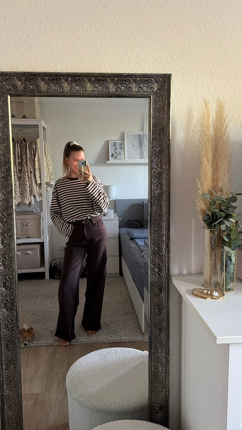 Customer photo review of Wide leg stretch Jeans BRAUN