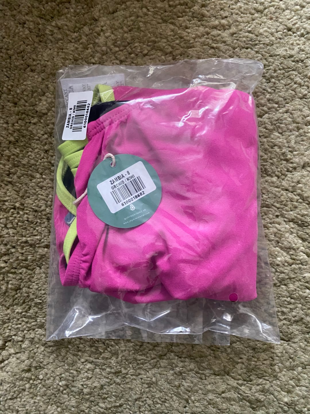 Customer photo review of ZAMBIA ONE PIECE - Orchid|Kiwi