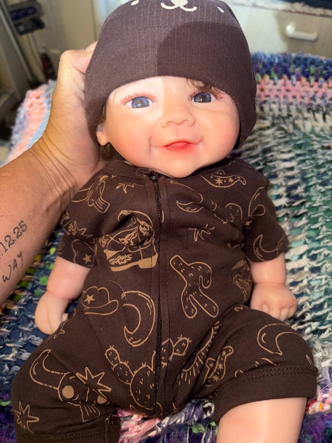 Customer photo review of Finley Lifelike Full Silicone Reborn Baby Doll